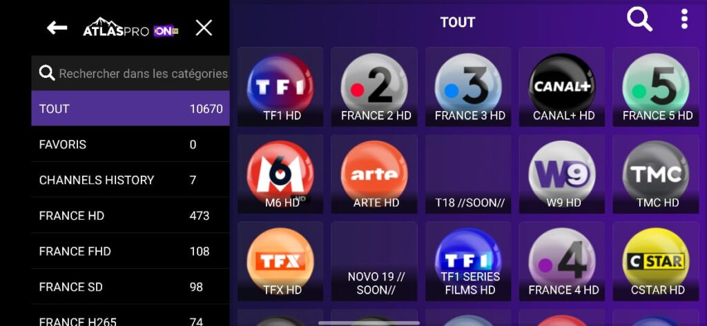atlas pro ontv application chaines