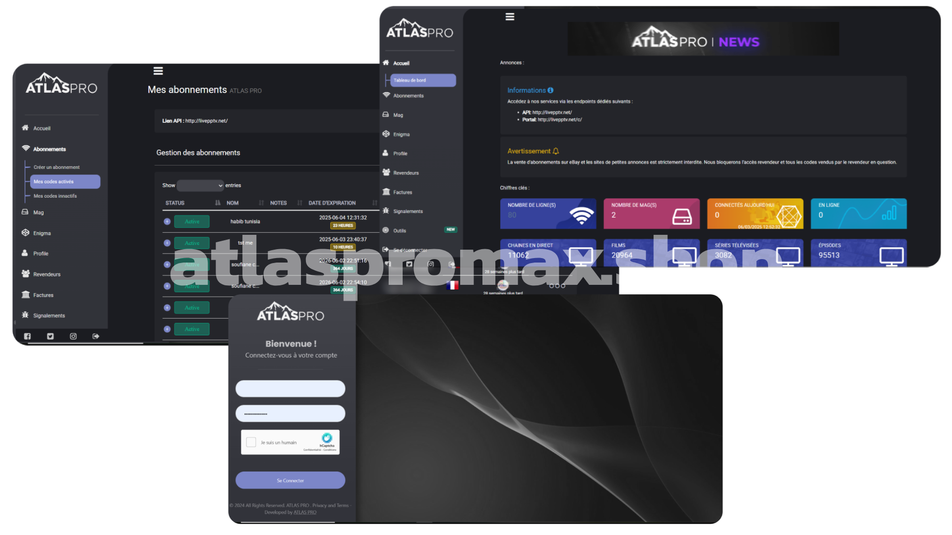 revendeur atlas pro panel